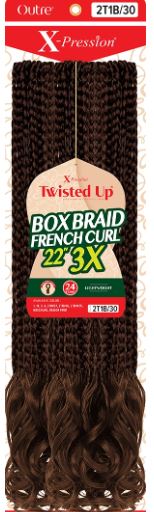 OUTRE 3X BOX BRAIDS FRENCH CURL 22
